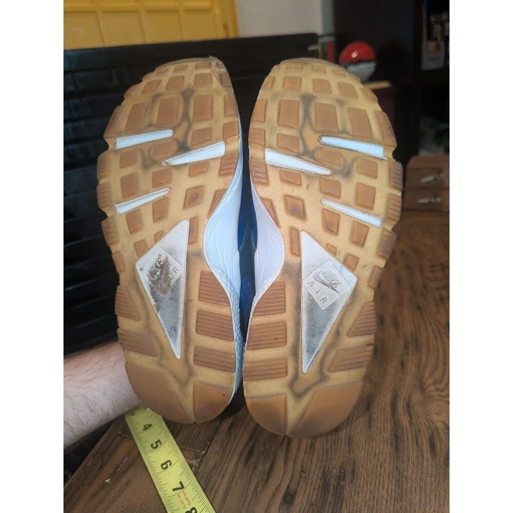 Nike Air Huarache Run Metallic Blue Running Shoes (777331-994) Women’s Size 9.5